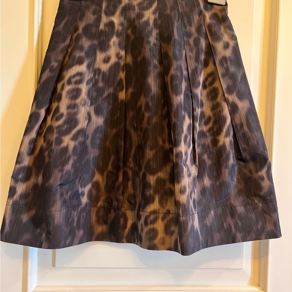 Zara Brown and Black Knee-Length A-Line Skirt - Picture 3 of 4